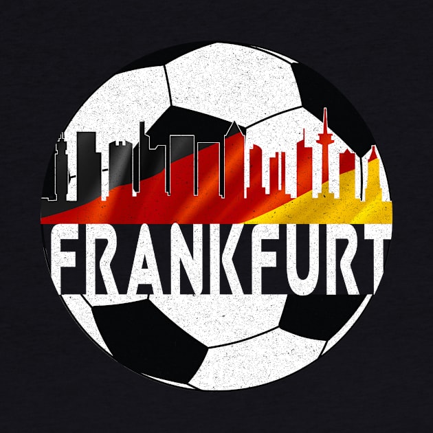 Distressed Grunge Frankfurt Germany football soccer by Rocky Ro Designs